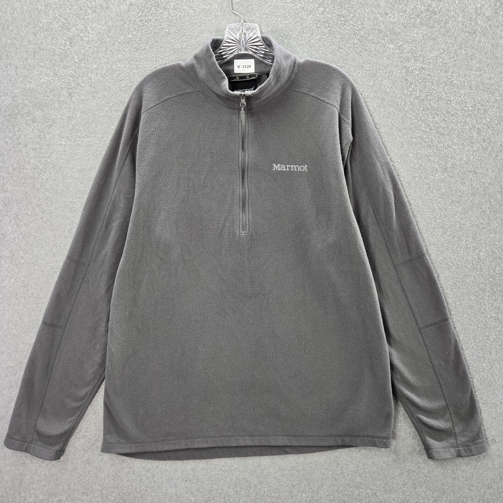 Marmot Men Sweatshirt Large 1/2‎ Zip Mock Neck Embroidered Logo